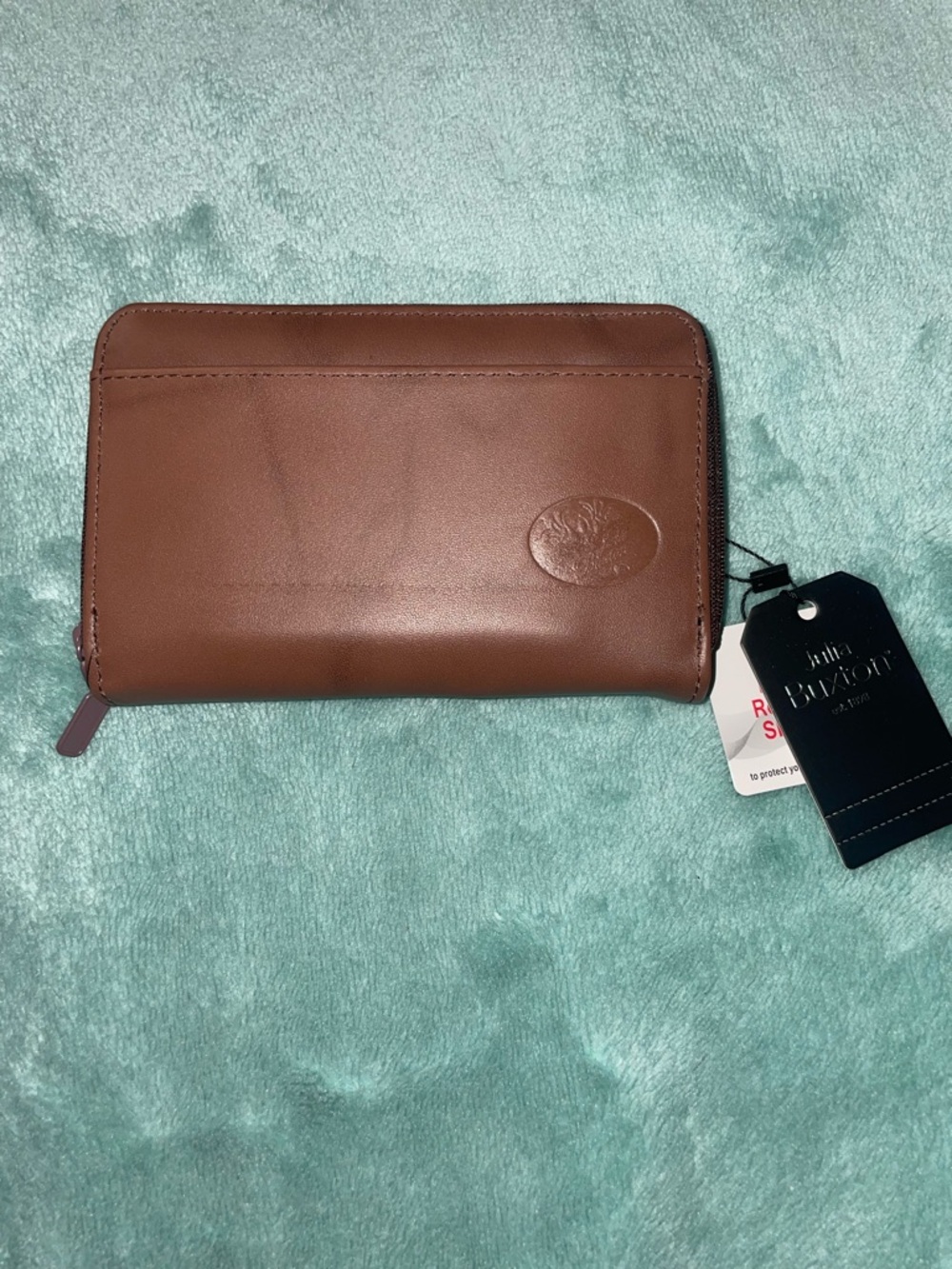 Brown Leather Zip-Around Wallet